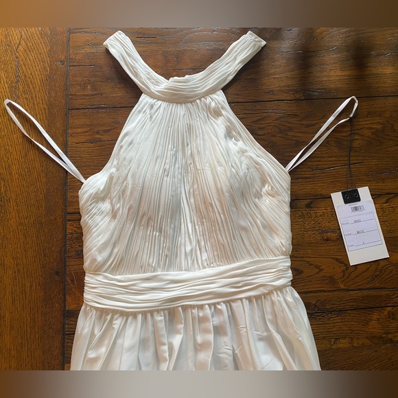 Mac Duggar Chiffon Halter Gown White - Picture 11 of 13